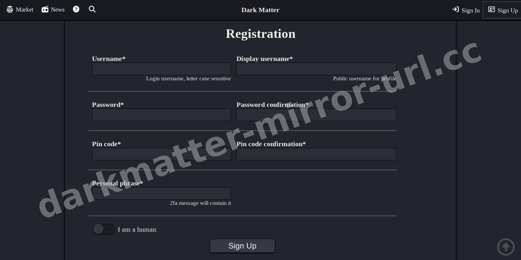 Account Registration Page